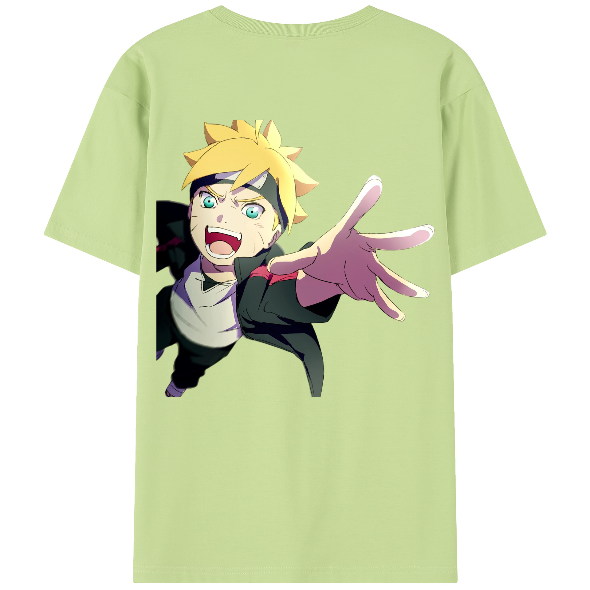 （画像用） NARUTO -ナルト- うずまき ボルト Uzumaki Boruto 綿100％半袖Tシャツ（背面プリント）
